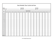 Semi-Monthly Time Card By Hour