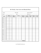 Bi-Weekly Time Card 2 Blended Rates