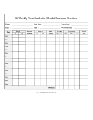 Bi-Weekly Time Card 2 Blended Rates Overtime