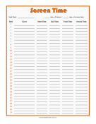 Monthly Screen Time Card