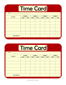Multi-Child Daily Time Card