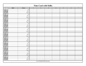 Multiple Shift Weekly Time Card