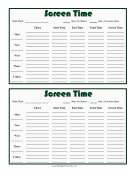 Weekly Screen Time Card