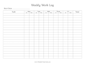 Weekly Work Log