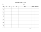 Bi-Weekly Time Card By Client Time Card