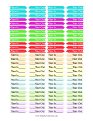 Colorful Time In Out Stickers
