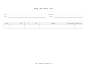 Daily Time Card By Client Time Card