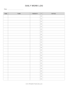 Daily Work Log