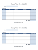 Hourly Time Card Weekly