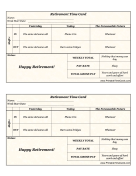 Retirement Time Card