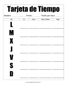 Tarjeta De Tiempo Con Letra Grande