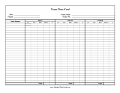 Team Project Time Card